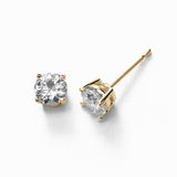 Diamond Stud Earrings, .32 Carat total, I/J, I1, 14K Yellow Gold