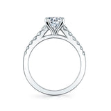 Four Prong Ring Mounting by Sylvie, 14K White Gold