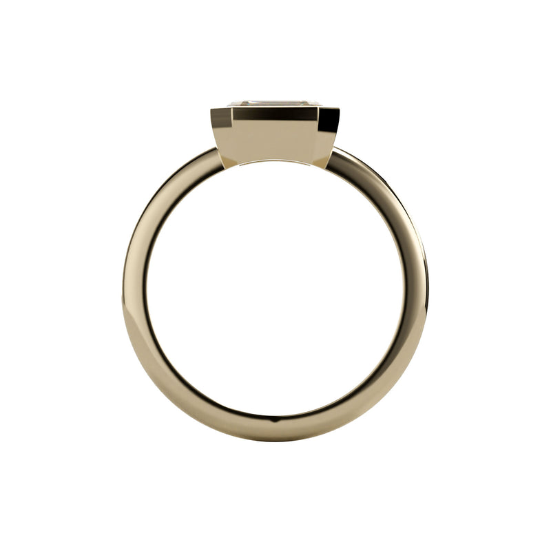 Emerald Cut Diamond Engagement Ring, 1.23 Carats, 14K Yellow Gold