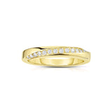 Crossover Diamond Ring, 14K Yellow Gold