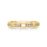 Open Link Diamond Ring, .24 Carat, 14K Yellow Gold