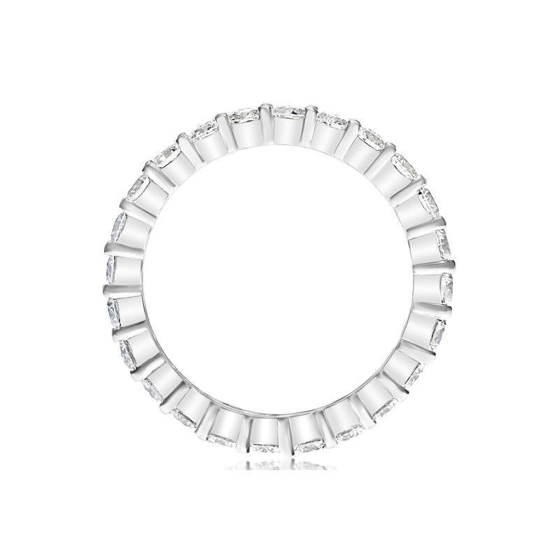 Shared Prong Diamond Eternity Band, 1.50 Carats Total, 14K White Gold