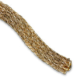 Interwoven Rope Texture Bracelet, 14K Yellow Gold