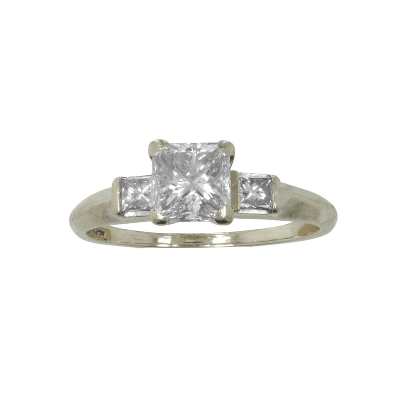 Pre-Owned Three Stone Engagement Ring, 14 Karat Gold