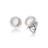 Pre-Owned South Sea Pearl Clip Earrings, 18K White Gold
