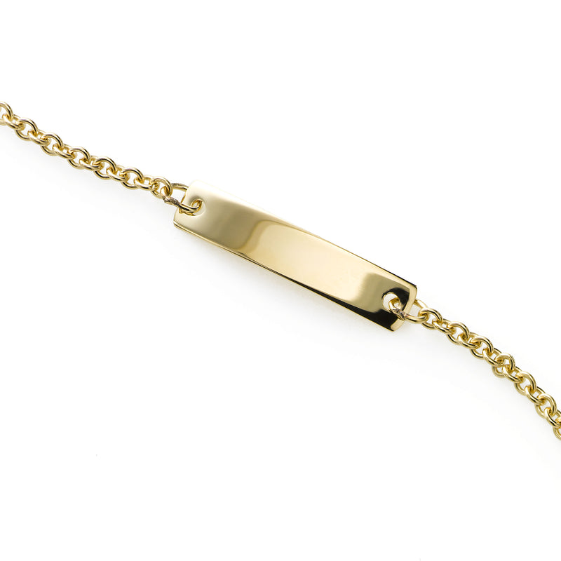 Baby's First ID Bracelet, 5 inch, 14K Yellow Gold