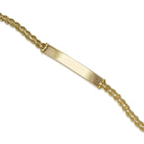 Engravable ID Bracelet, 7 Inches, 14K Yellow Gold