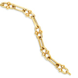Oval Link Chain Bracelet, 14K Yellow Gold