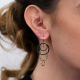 Cascading Circle Earrings, Sterling Silver