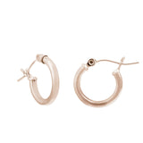 Small Hoop Earrings,. 55 inch, 14K Rose Gold
