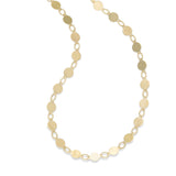 High Polish Disc Chain Necklace, 14K Yellow Gold