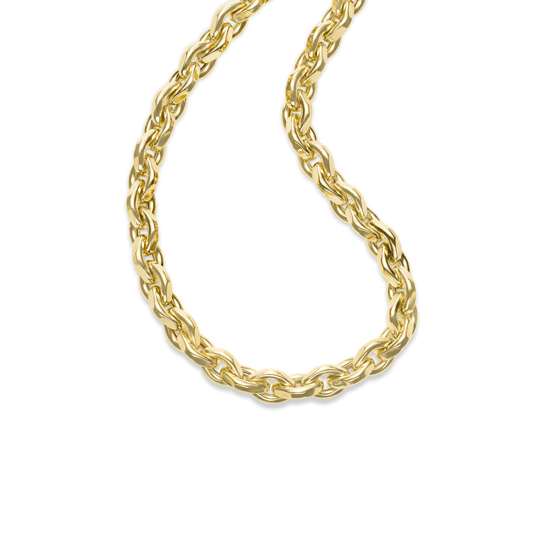 Substantial Oval Chain Necklace, 18 Inches, 14K Yellow Gold