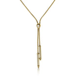 Lariat Style Necklace, 14K Yellow Gold