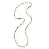 Flat Mirror Chain Necklace, 18 Inches, 14K Yellow Gold