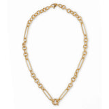 Link Chain 18-Inch Necklace with Spring Ring, 14K Yellow Gold