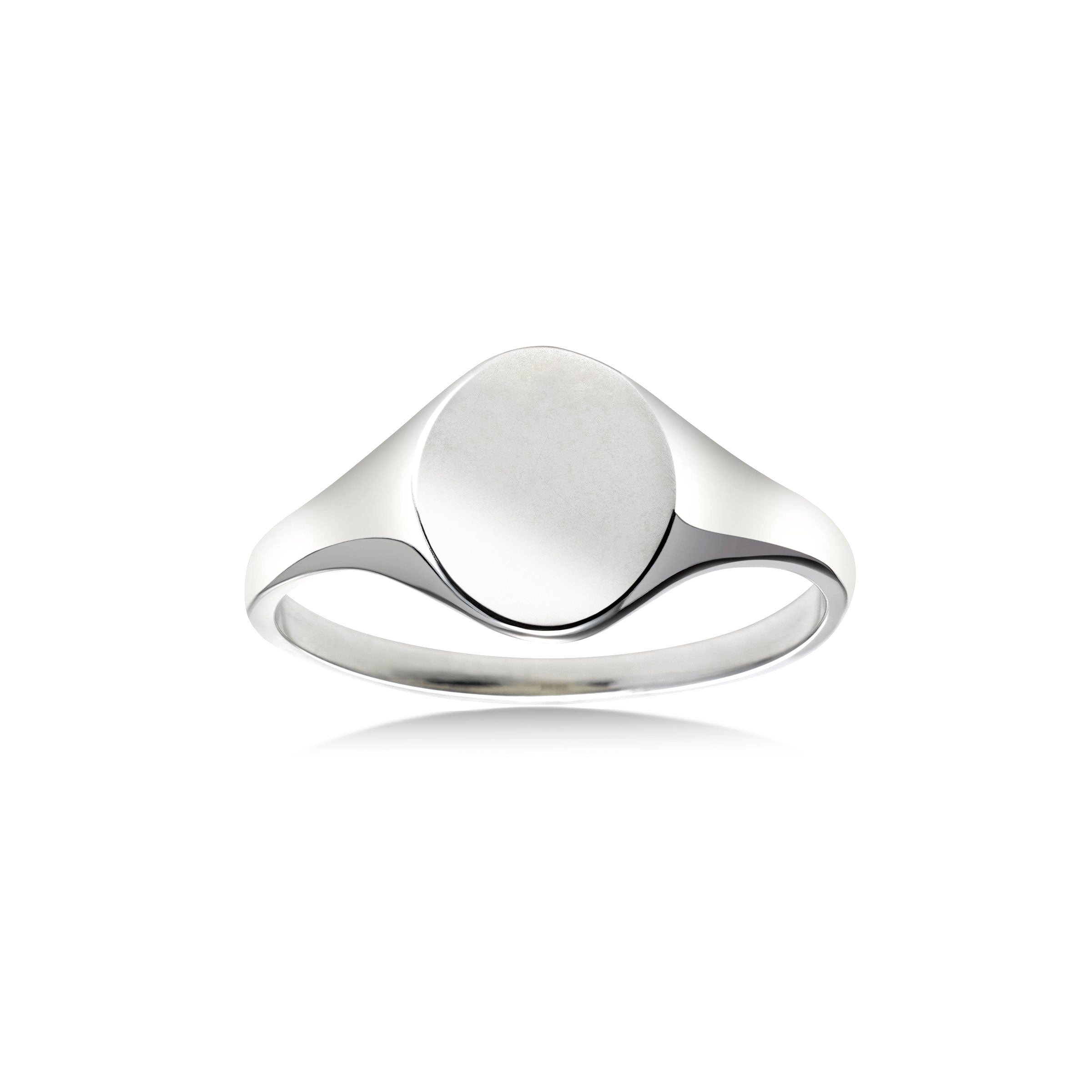 Sterling Silver Oval Signet Ring with Matte Onyx – Nialaya