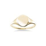 Medium Oval Signet Ring, 14K Yellow Gold