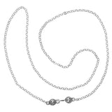 Cable Chain with Hook Closure, 30 Inches, Sterling Silver