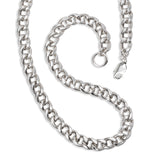 Bold Flat Curb Chain Necklace, Sterling Silver, 23.50 Inches