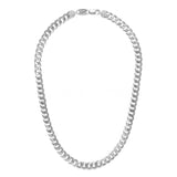 Flat Link Chain, 24 Inches, Sterling Silver With Rhodium Plating