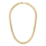 Flat Link Chain, 24 Inches, Sterling Silver With Gold Plating