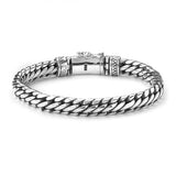 Woven Men's Bracelet, 8 inches, Sterling Silver