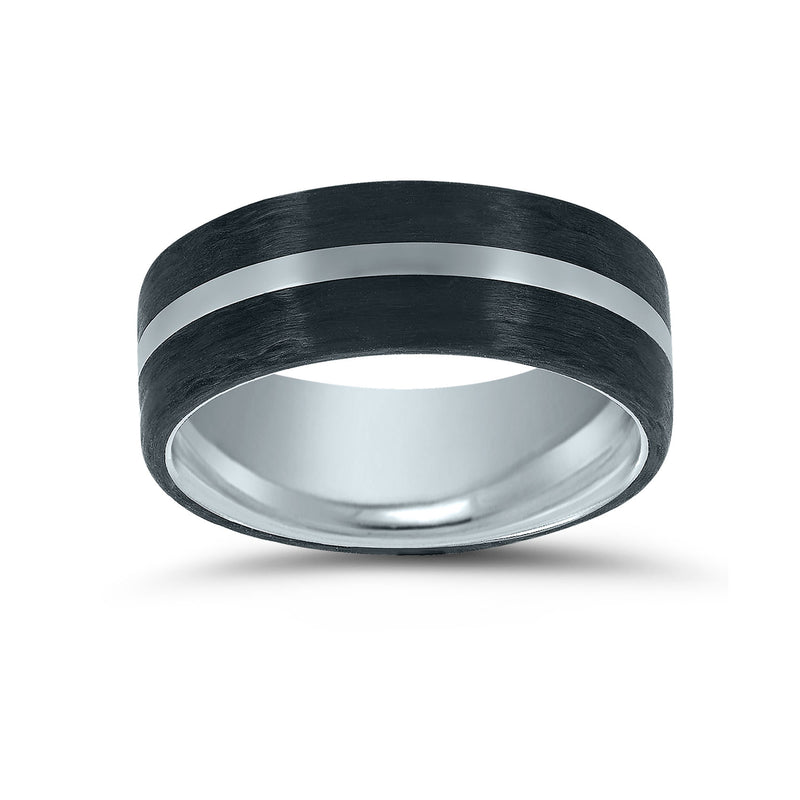 Cobalt and Carbon Fiber Ring, Size 10