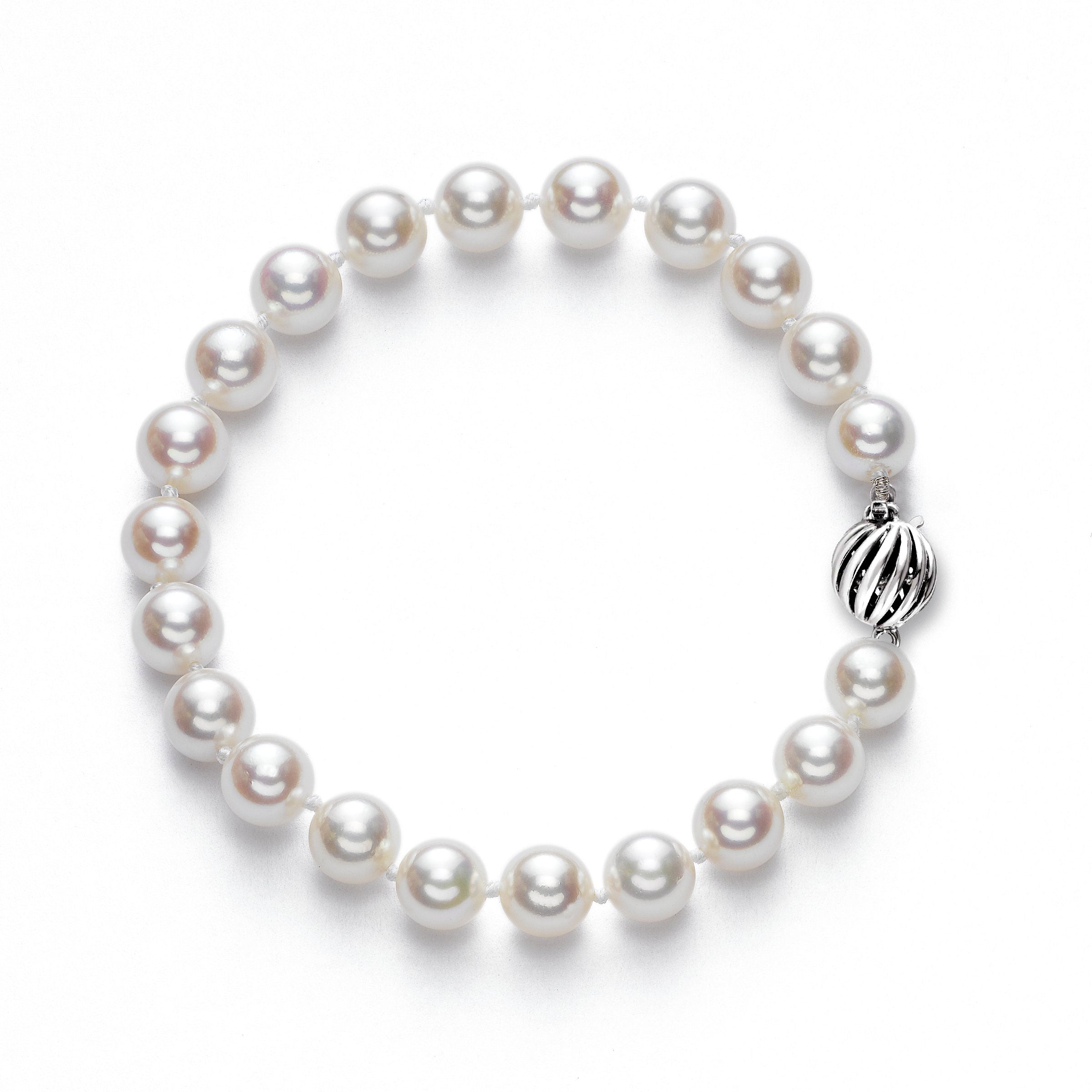 6.5-7.0 mm White Akoya AA+ Pearl Bracelet – Pearl Paradise