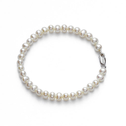 Children's Freshwater Cultured Pearl Bracelet, 14K White Gold