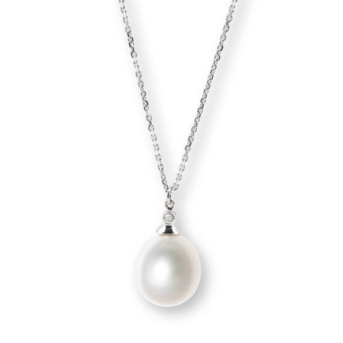 South Sea Cultured Pearl Pendant, 14K White Gold