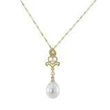 Freshwater Cultured Seed Pearl Pendant, 14K Yellow Gold
