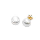 Freshwater Cultured Pearl Earrings, 9.8MM, 14K Yellow Gold