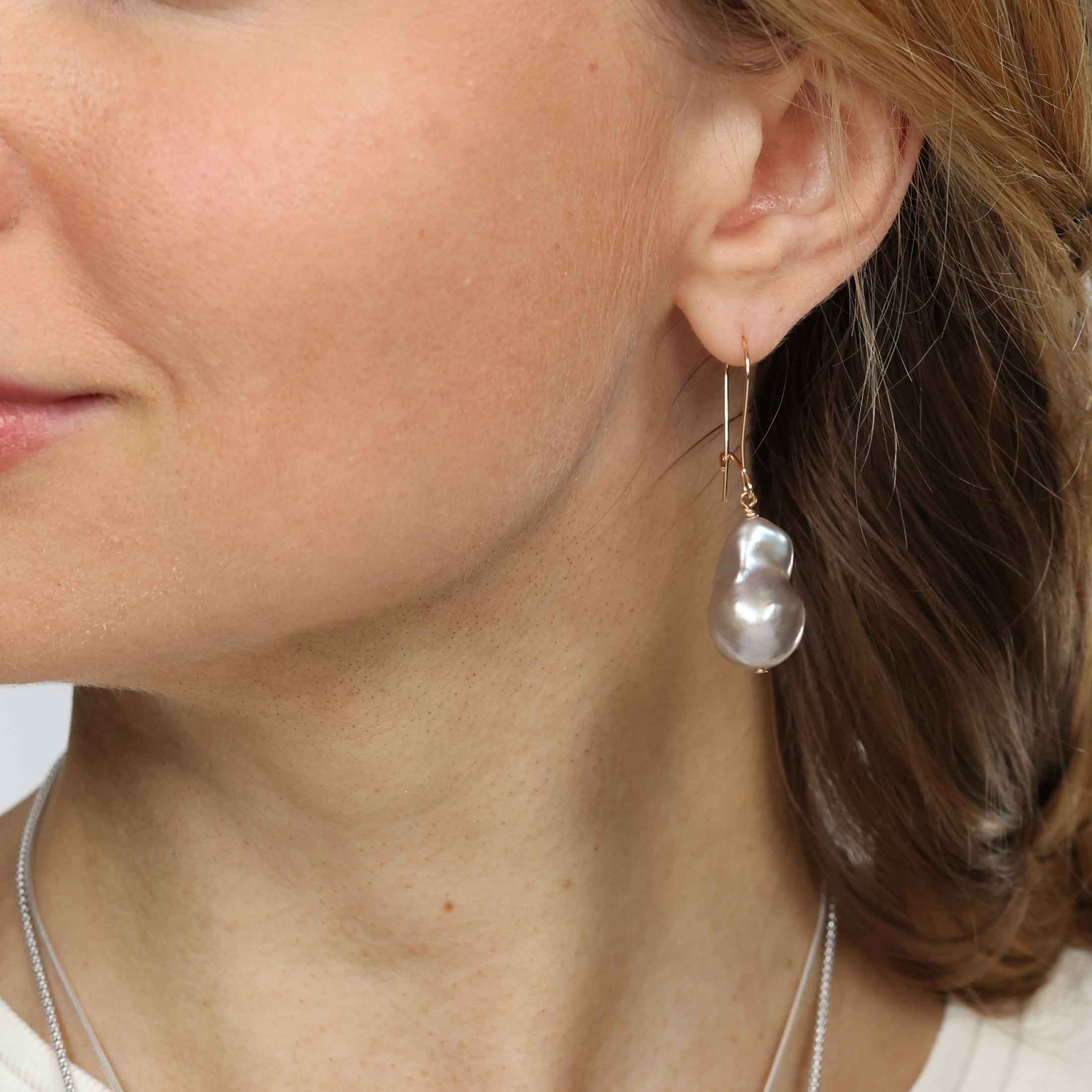 White Pearl Briolette Earring Charms - Southern Avenue Company