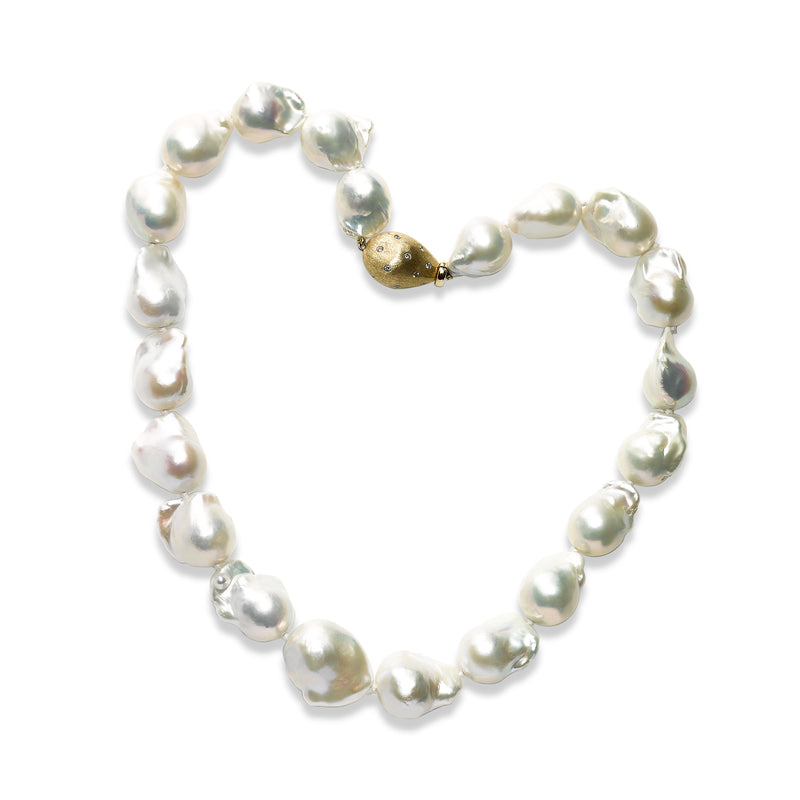 Baroque South Sea Cultured Pearl Necklace, 14K Yellow Gold