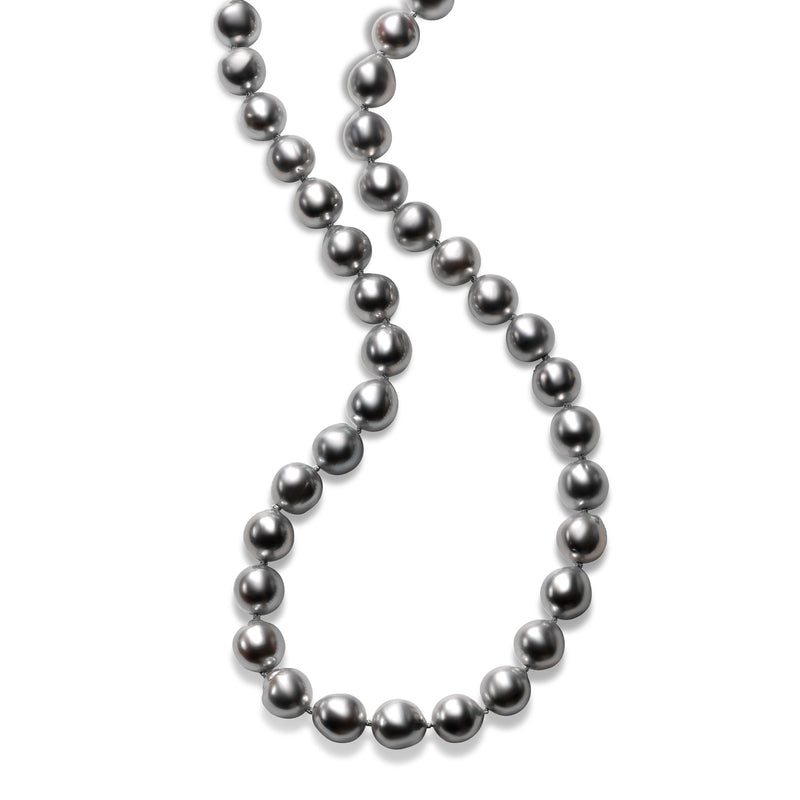 Natural Color Tahitian Cultured Pearl Necklace, 18 Inches