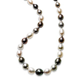 Natural Colors Tahitian and Southe Sea Cultured Pearl Necklace