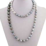 Grey Natural Color 36-Inch Tahitian Cultured Pearl Necklace