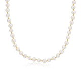 Freshwater Cultured Pearl Station Necklace, 6 MM, Gold Filled