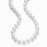 Freshwater Pearl Necklace, 8.5 x 8 MM, 14K White Gold