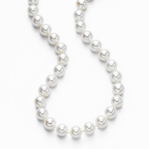 Freshwater Pearl Necklace, 8.5 x 8 MM, 14K Yellow Gold