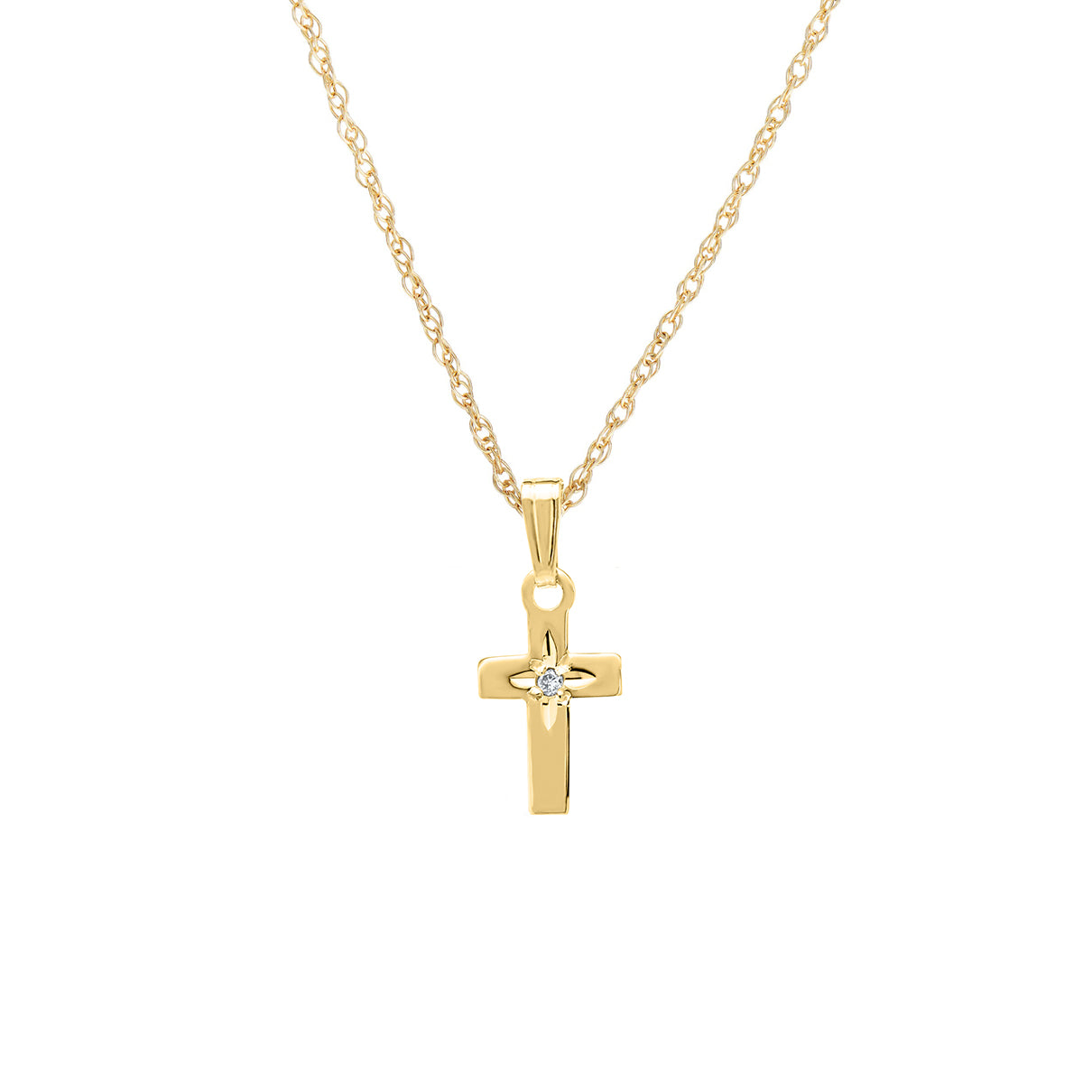 Infant's Cross - Gold/Sterling Silver with 13 inch chain | The Catholic  Company®