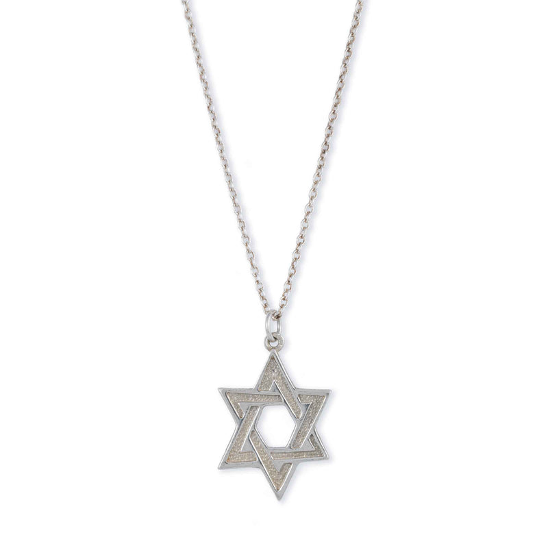 Textured Star Of David Pendant, Sterling Silver