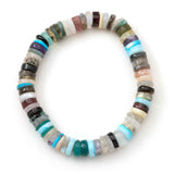 Multi Gemstone "Heshi" Beads Stretch Bracelet