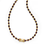 Garnet Bead Necklace, 24K Yellow Gold Vermeil