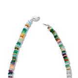 Multi Gemstone Bead Necklace, 16 Inches, Sterling Silver