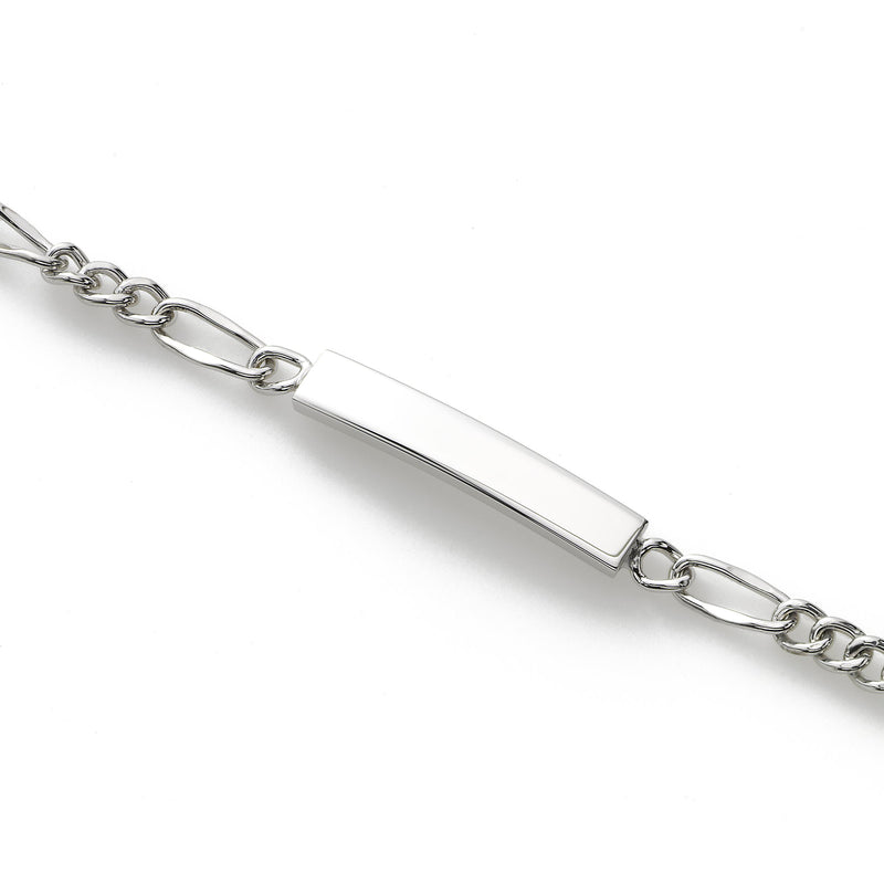 Child's Figaro ID Bracelet, Sterling Silver, 6.50 inches