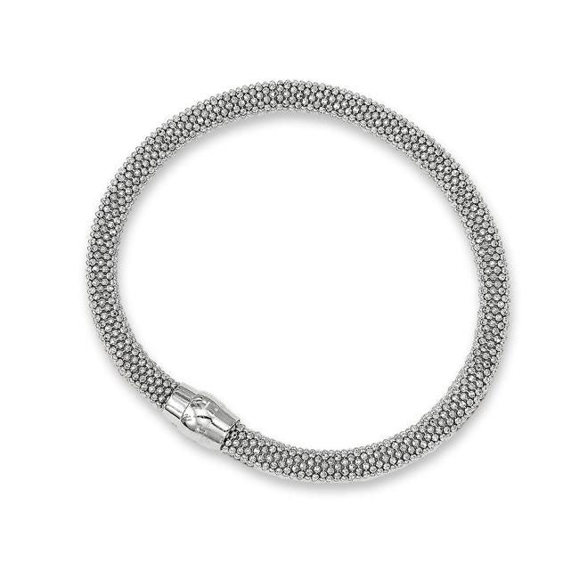 Bangle Bracelet with Magnetic Closure, Sterling Silver