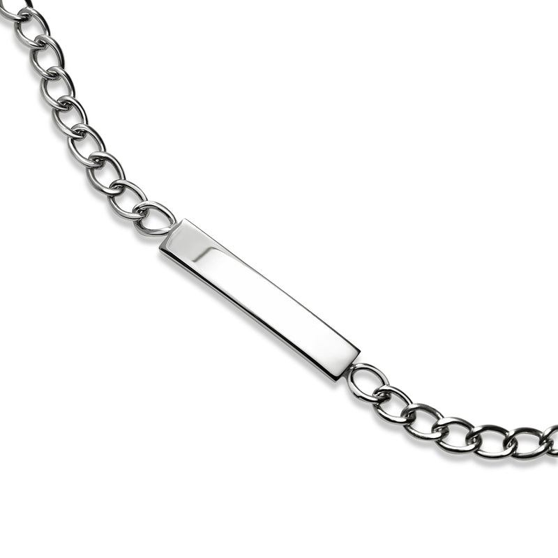 Child's Unisex ID Bracelet, Sterling Silver, 6.25 inches