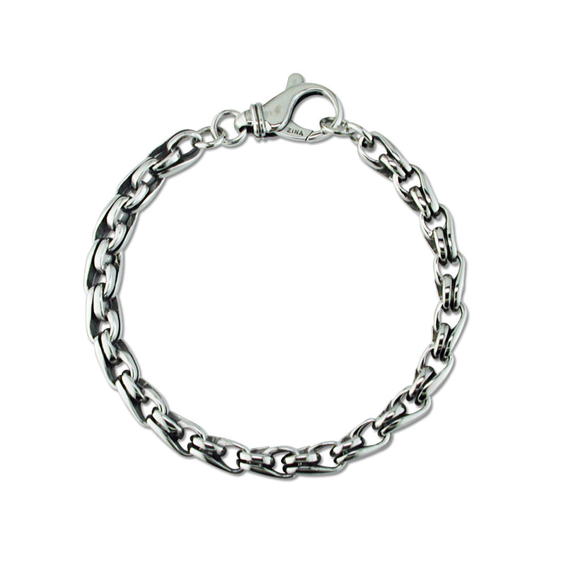 Interlocking Link Bracelet, Sterling Silver