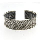 Woven Design Cuff Bracelet, Sterling Silver
